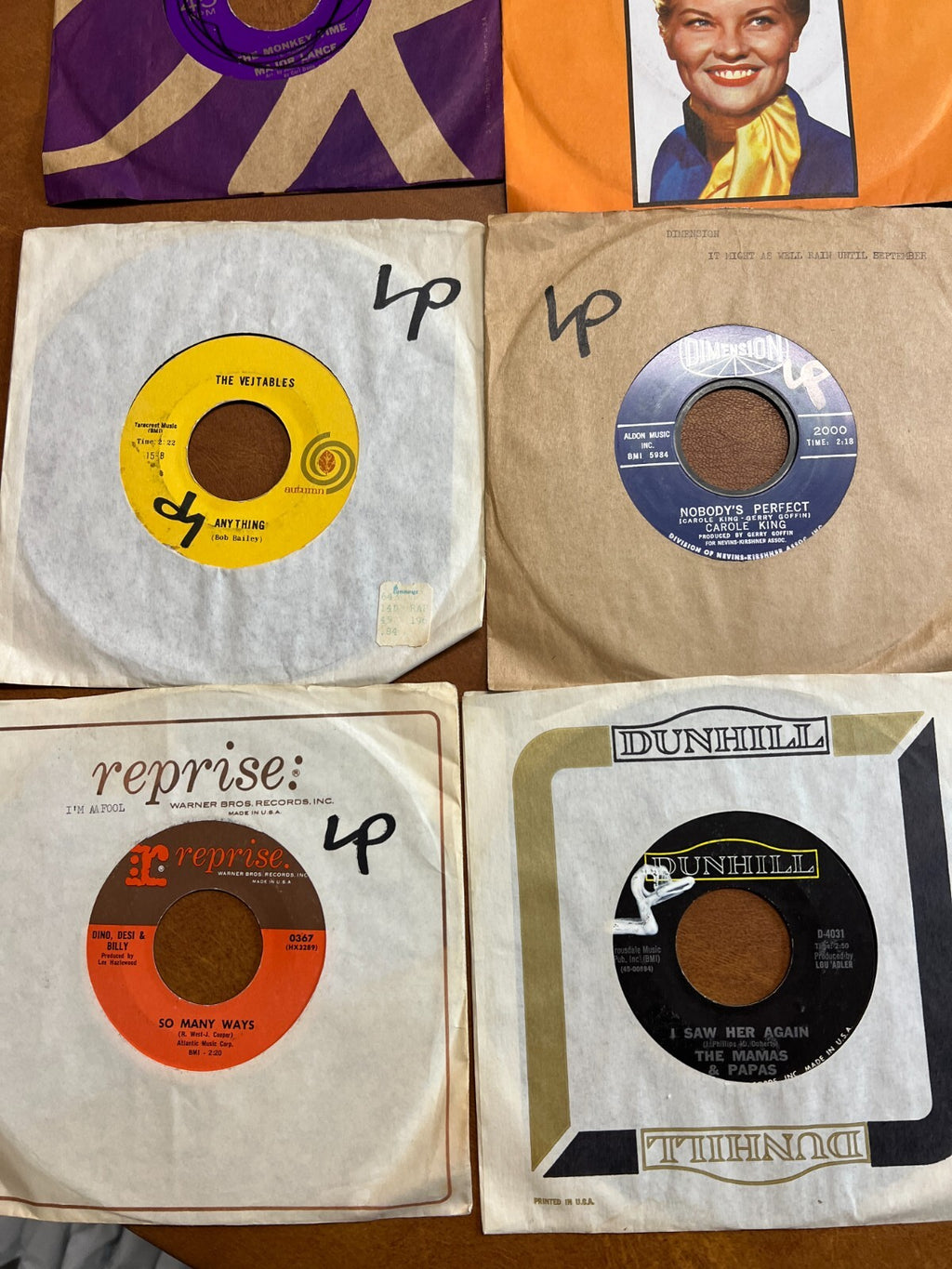 Lot Of 16 - Vinyl 45 RPM Records Patti Page Bobby Darin