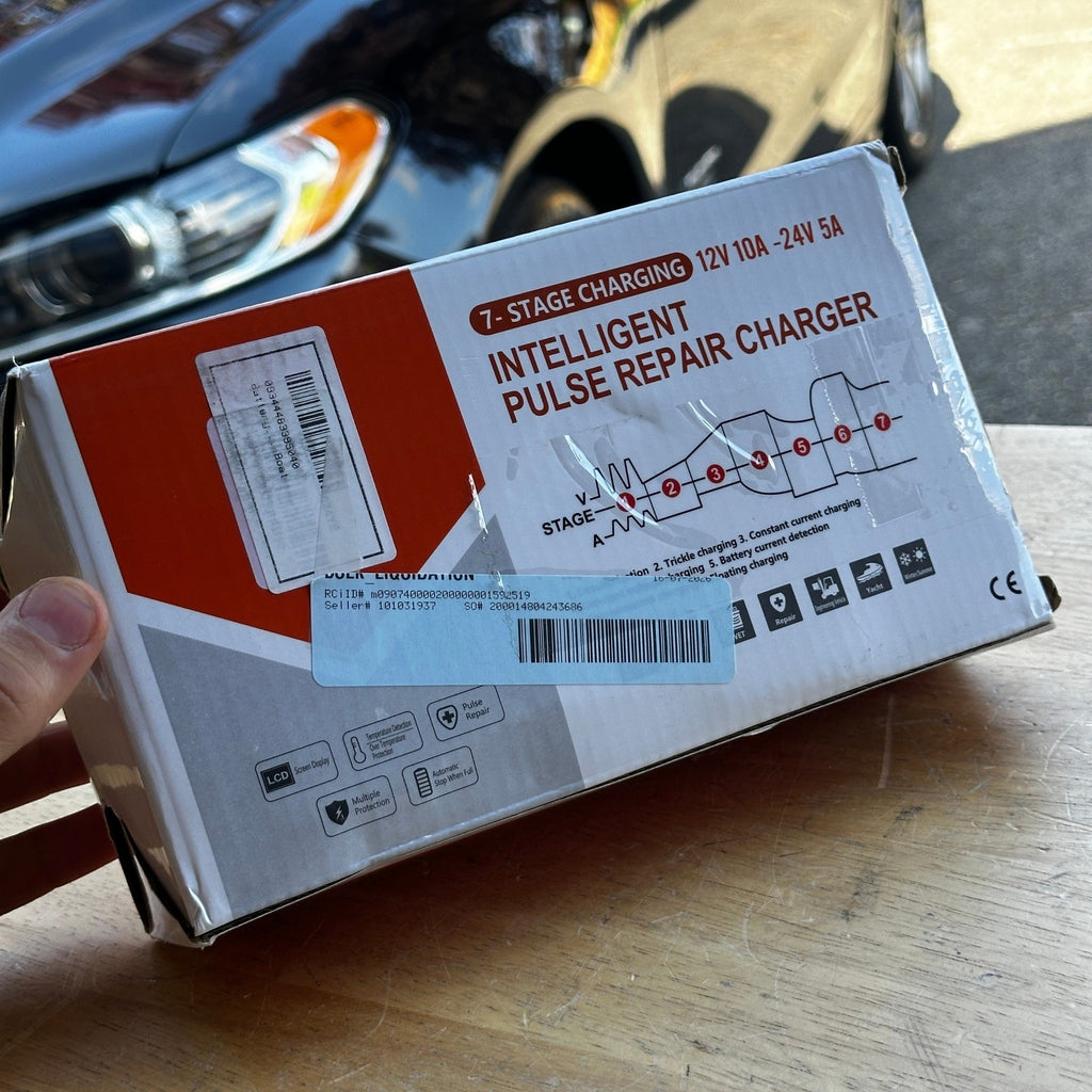 RJ-C121001A Yellow 12V 10A/24V 5A Car Battery Fast Charger Intelligent Pulse R