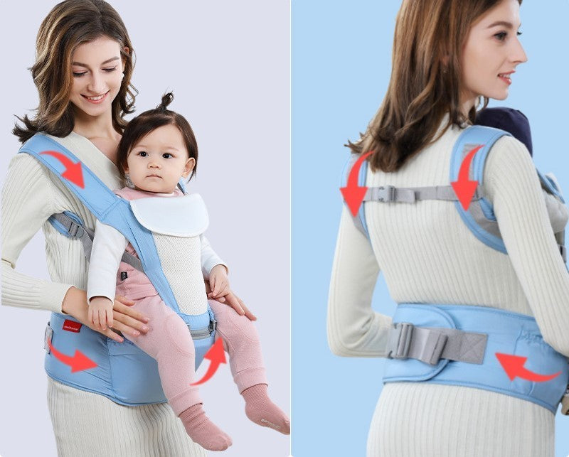 6-in-1 Baby Carrier with Hip Seat Waist Stool Ergonomic Breathable Newborn to To