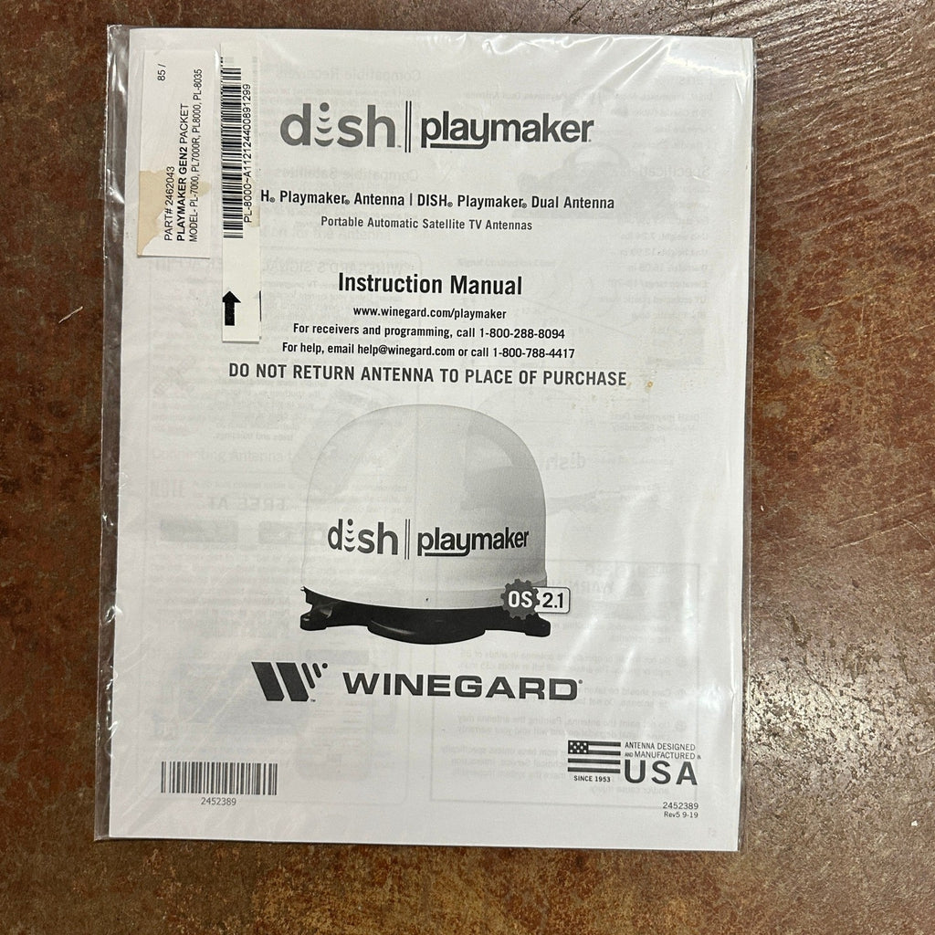 Winegard PL-8000 White Dish Playmaker Dual HD Satellite Antenna