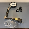 O.C. White Round LED Magnifying Lamp Black Articulating Arm w/ Clamps