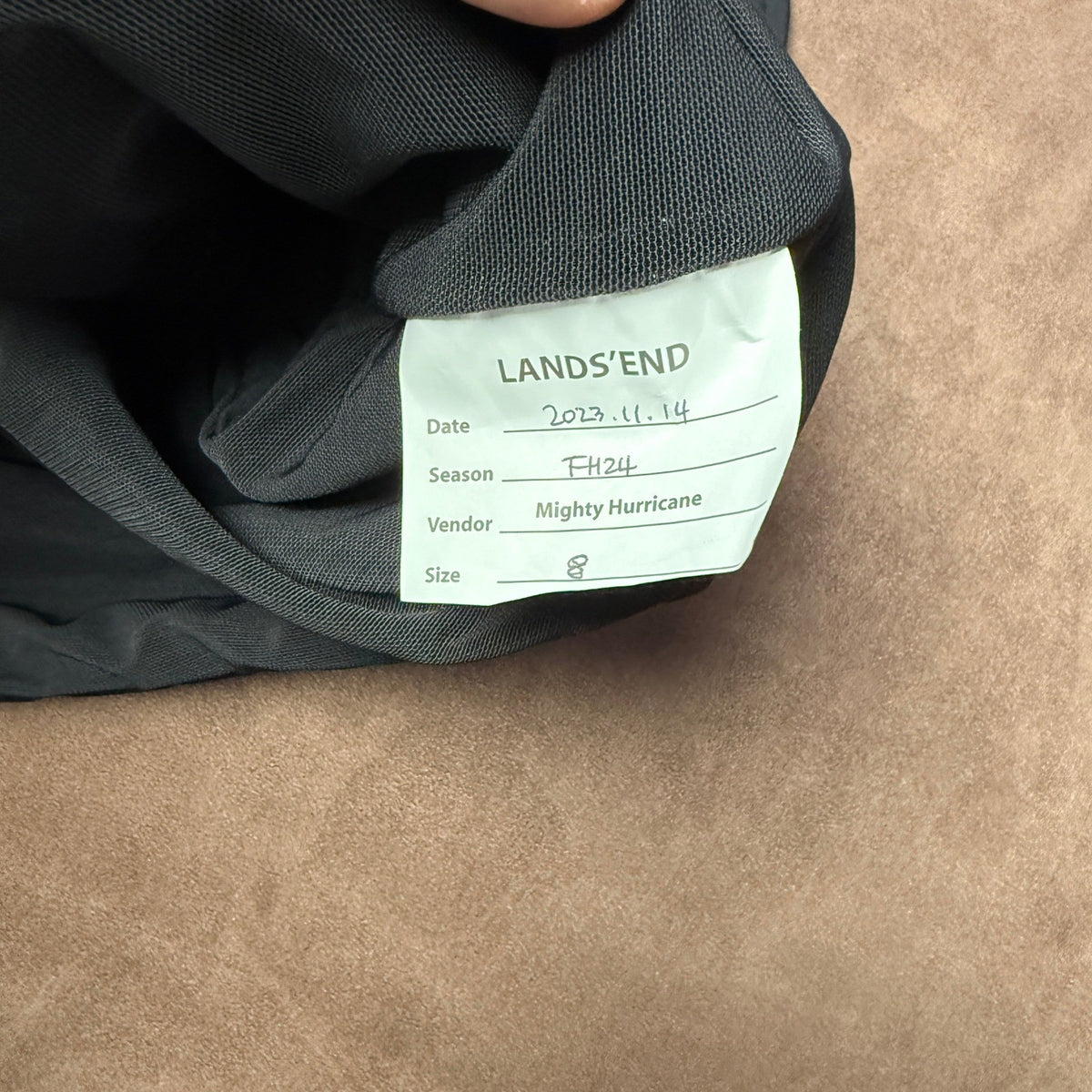 Lands' End Women's 8 Black Swim Skirt Bikini Bottoms