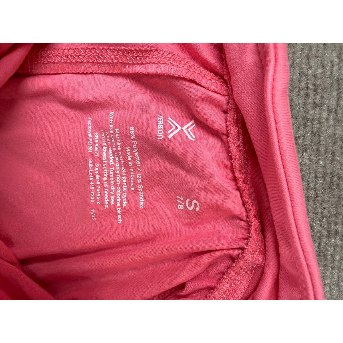 NWT Xersion Kids Girls S 7-8 Strawberry Bubble Mid Rise Pull-On Shorts Stretch