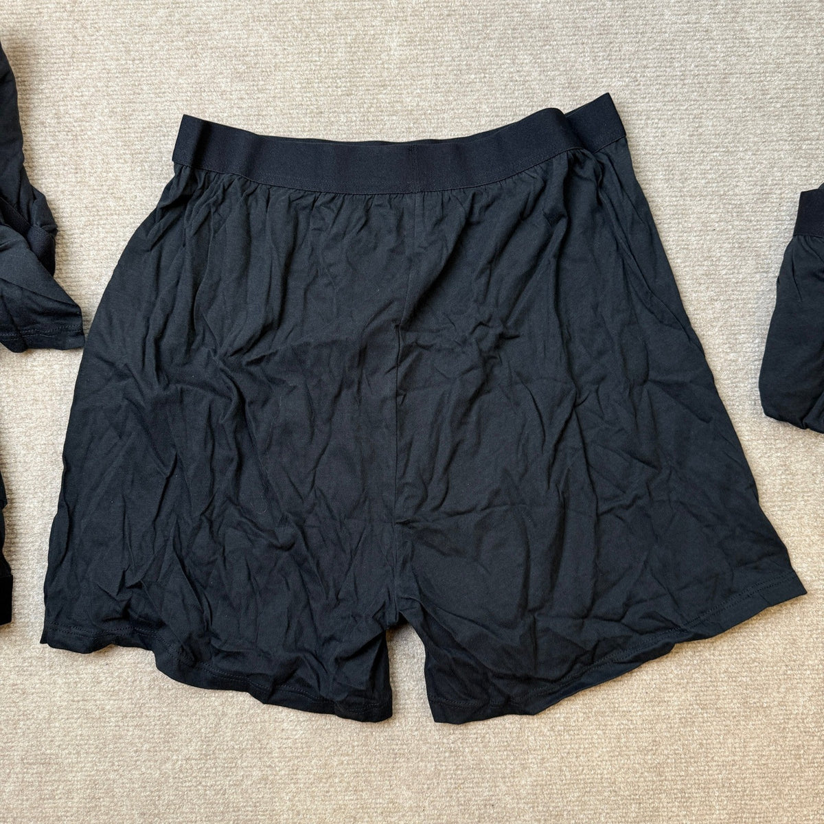 INNERSY 4 Pack Men's M Black Boxer Shorts Loose Fit Soft Cotton Boxers