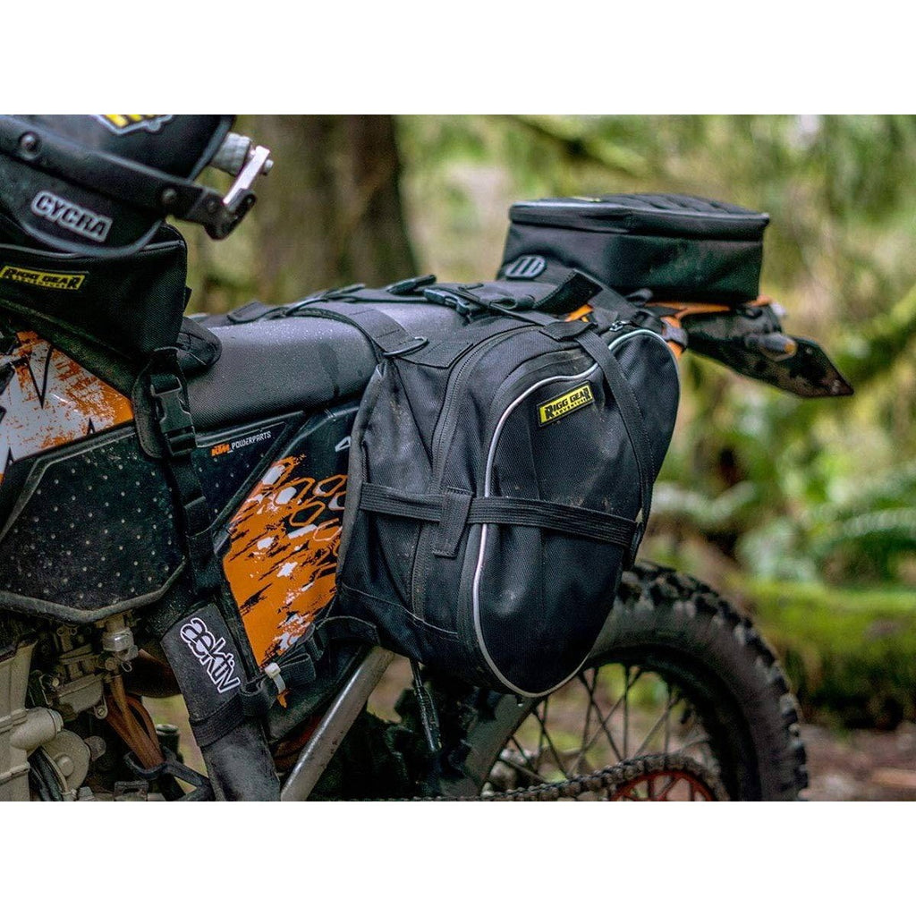 Set of 2 Nelson-Rigg RG-020 Black Dual Sport Enduro Saddlebags, Fits KTM Hond
