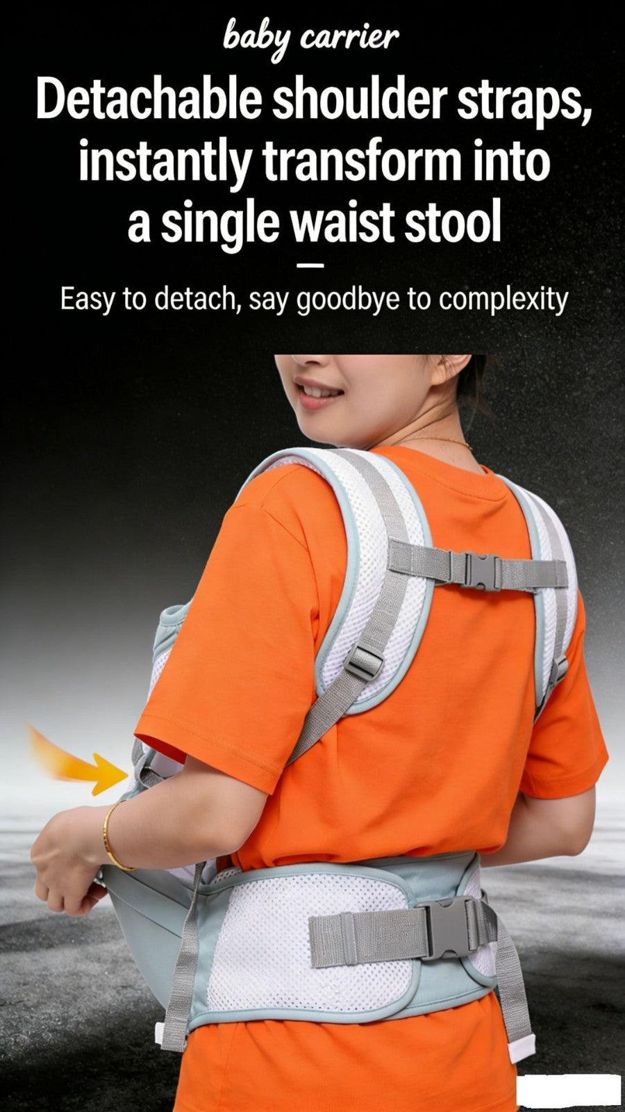 Lightweight Newborn to Toddler Front Holding Baby Ergonomic Carrier Infant Kanga