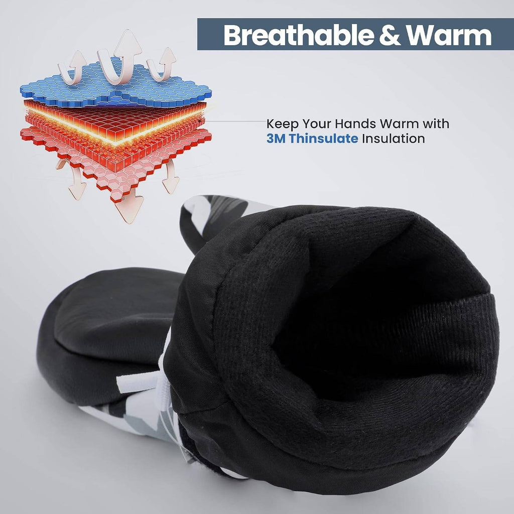 MSRP $23 HOIHOO Kids Ski Mittens Waterproof Snow Thinsulate Gloves Toddler Warm