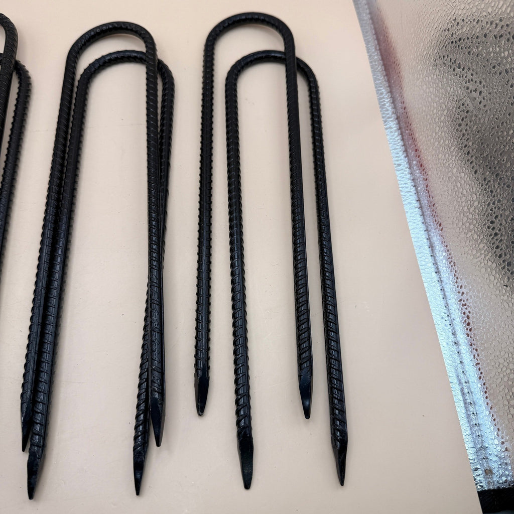 Set of 8 Kiivakii 12" Trampoline Stakes Heavy Duty U-Shaped Steel Anchors for H