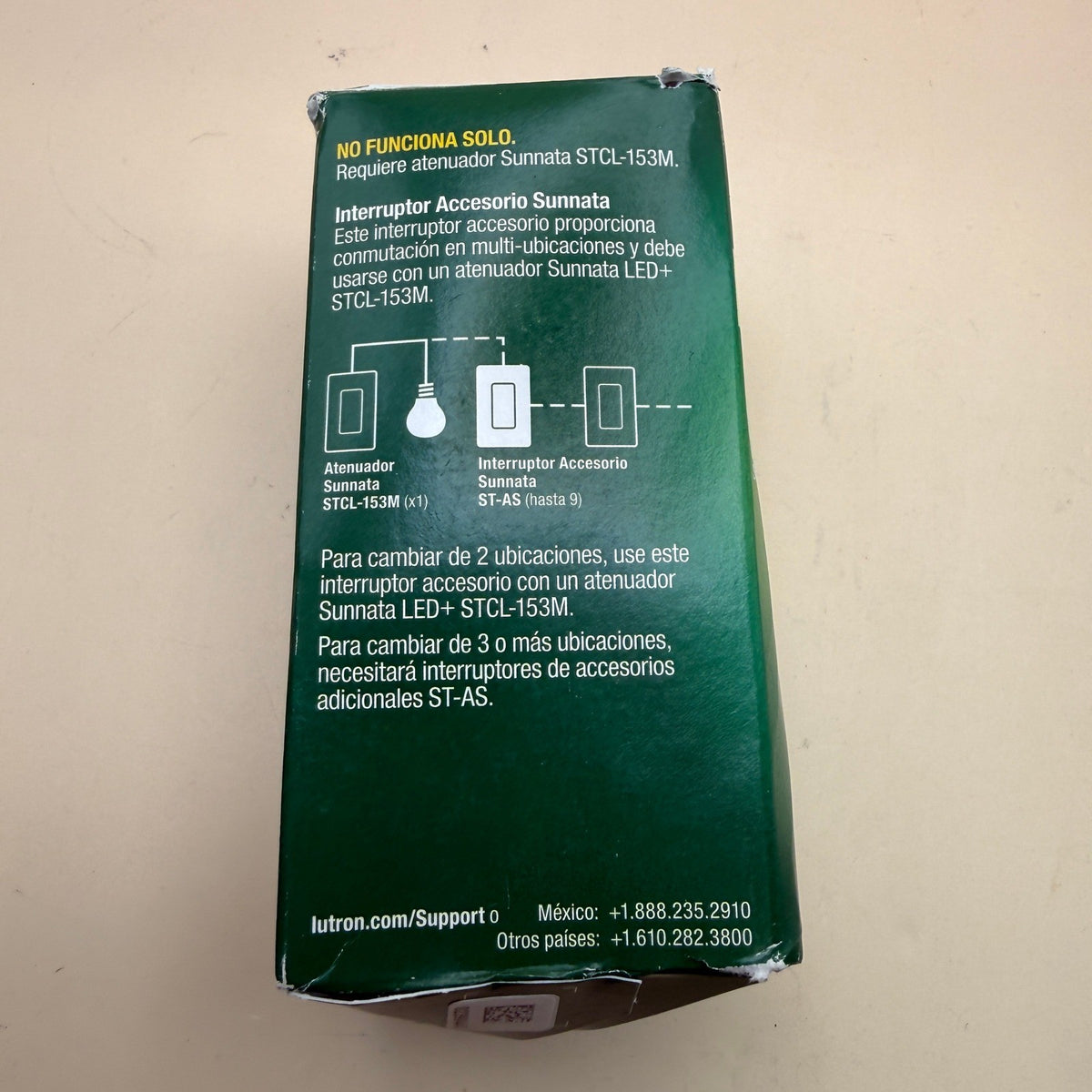 Lutron STCL-153M White On/Off Accessory Switch, Only For Use with Sunnata L