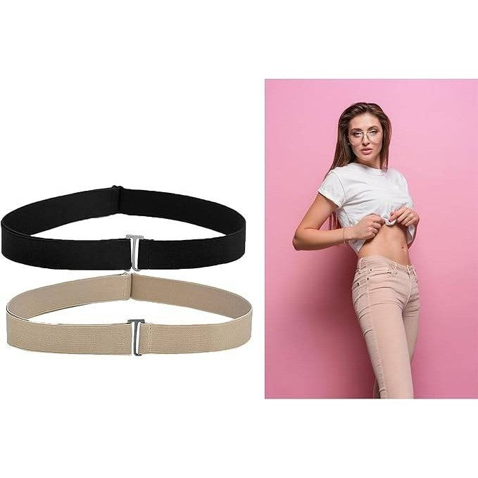 Dielianyi Crop Band for Tucking T-Shirts Sweaters Elastic Waist Tuck Band Tuck