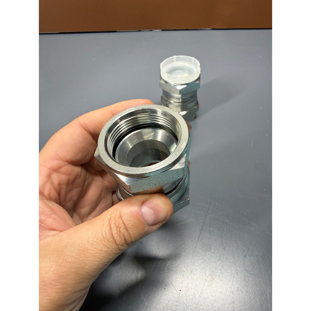 Set of 2 Brennan 6565-20-20 Straight Adapter 1-1/4" Female SAE 37° JIC x 1-1/4"