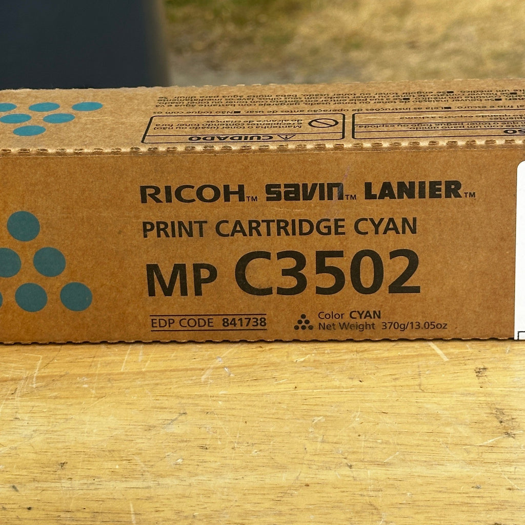 Genuine Ricoh MP C3502 841738 Cyan Toner Print Cartridge