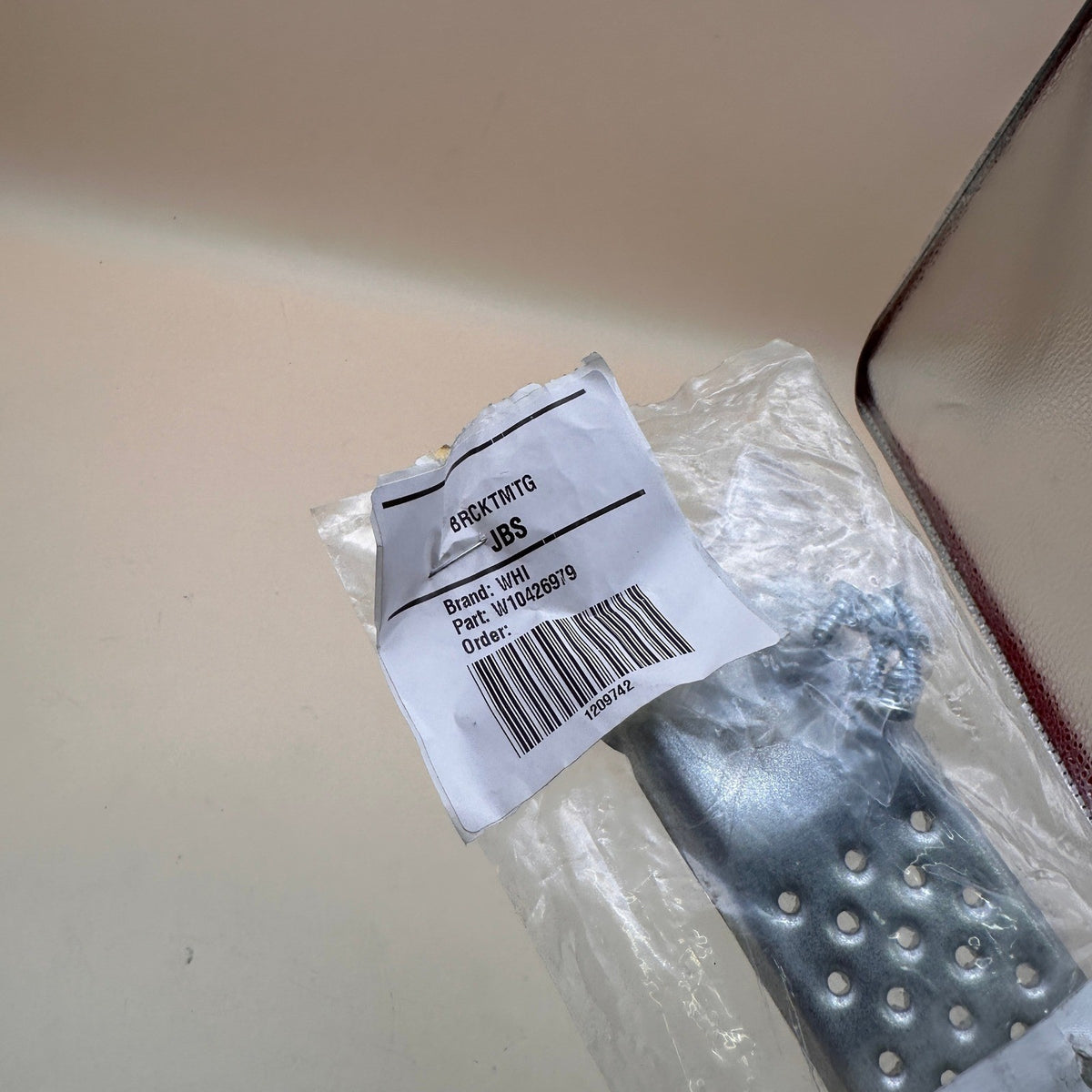 Whirlpool W10426979 Dishwasher Mounting Bracket w/ Screws