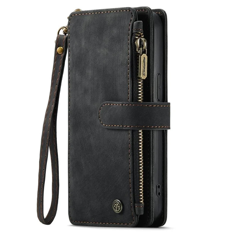 CaseMe C30 For iPhone 14 ProMax Detachable Zipper PU Leather Wallet Case