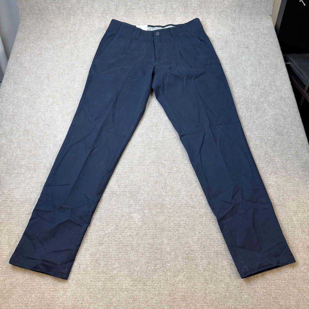 MSRP $80 Haggar HC80059 Life Khaki Men's 32x32 Dark Navy Slim Fit Chino Pants