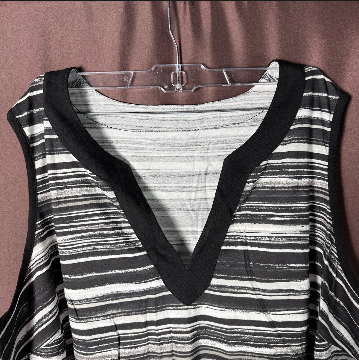Lands' End Women's L-2X LONG Cotton Jersey Sleeveless Swim Cover-up Dress Print