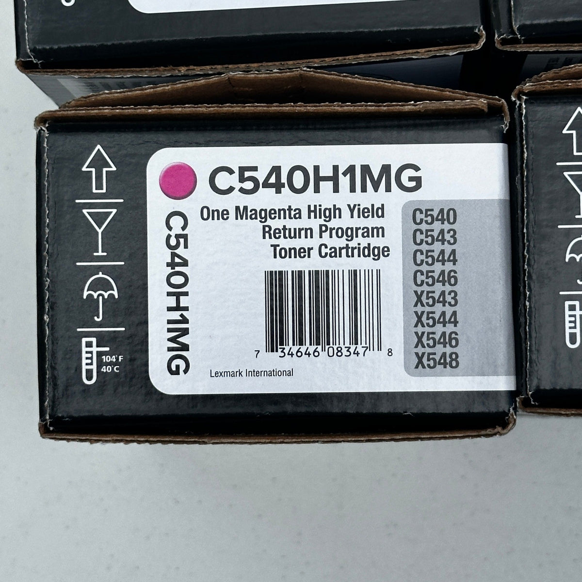 Set of 4 Lexmark C540H1MG Magenta High Yield Toner Cartridge C540 C543 C544 C546