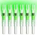 Pack of 6 S LED Lighted Nocks for Arrows 0.244"/6.20mm On/Off Switch Included  P