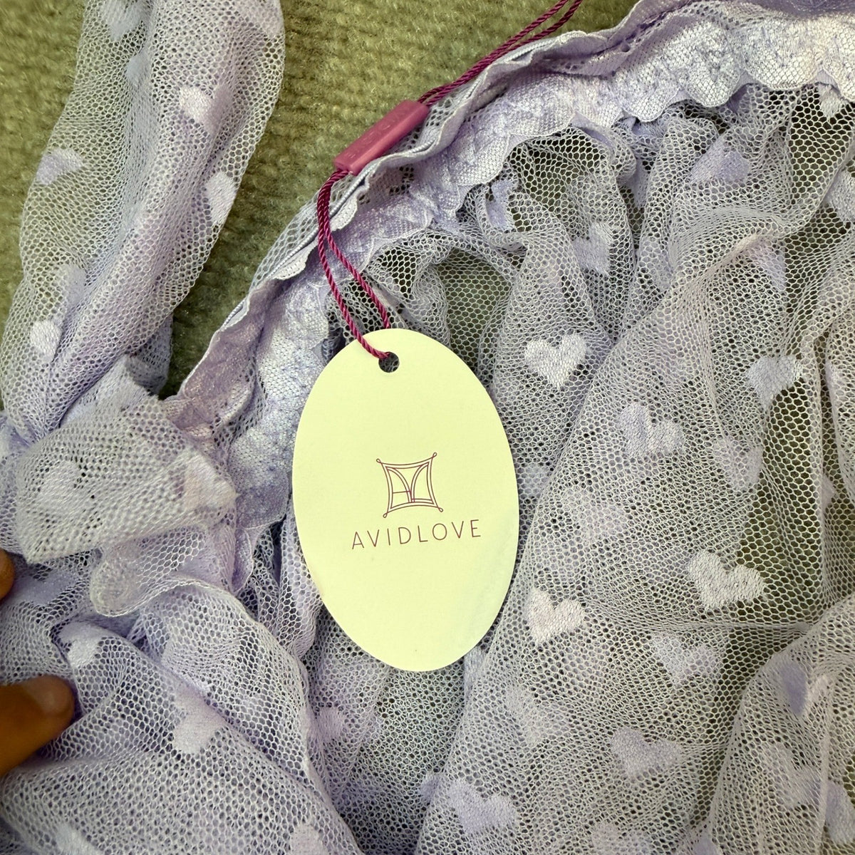 MSRP $26 Avidlove Women's Plus Size 20W Lilac Lingeire Lace Babydoll Mesh
