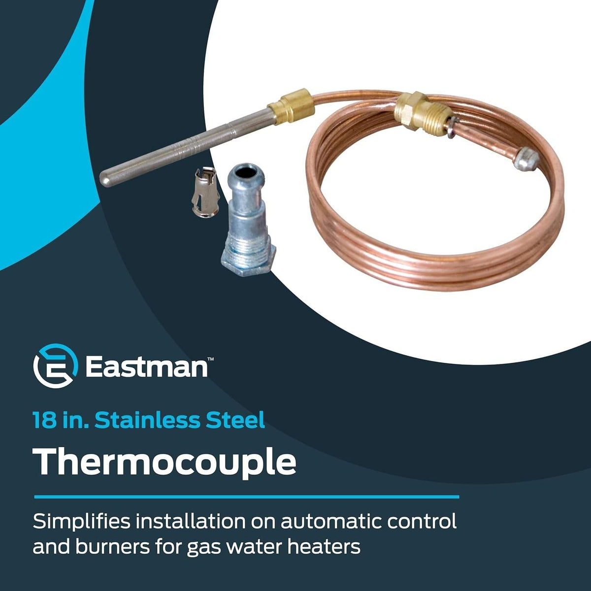 Eastman 60035 Thermocouple, 18 inch Length, Copper
