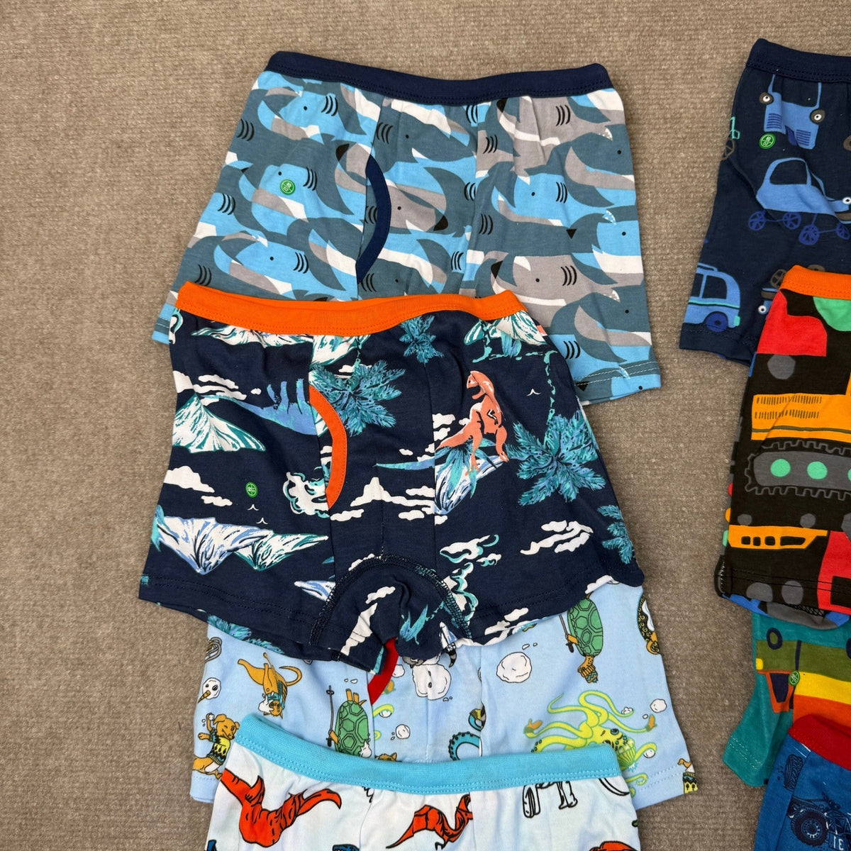 Set of 10 MSRP $39 BIG ELEPHANT Boys 6-7Y Boxer Briefs Toddler 100% Cotton Dino