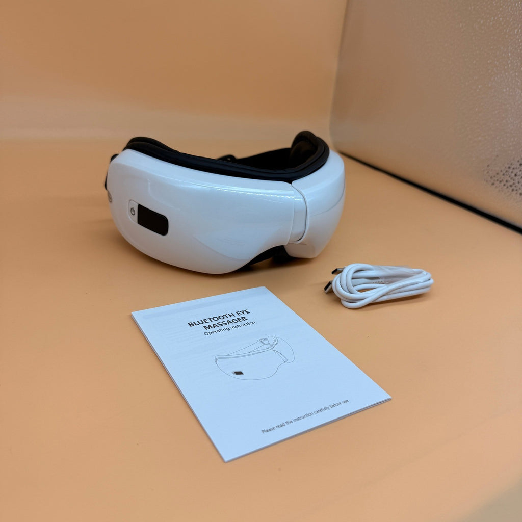 EyeCare Intelligence Bluetooth Eye Massager White, 5 Modes Portable Relax Device