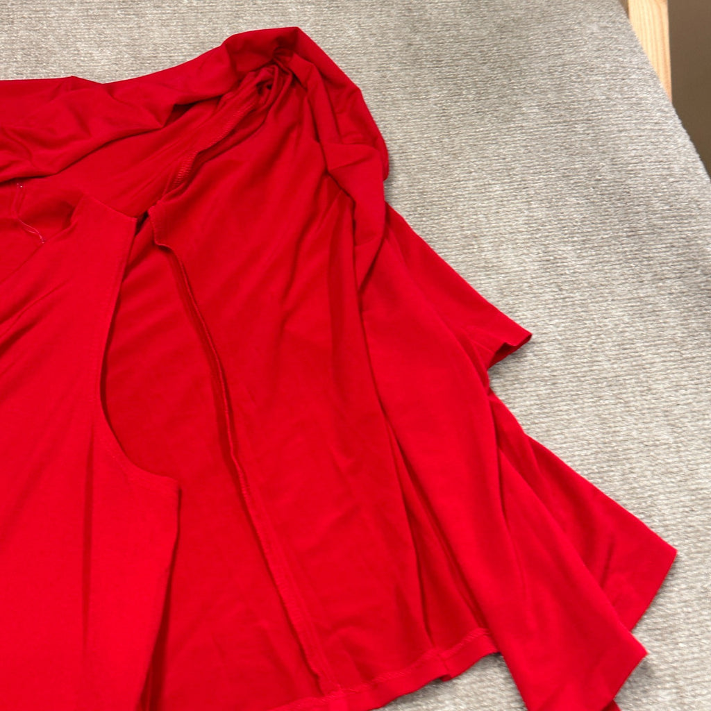 MSRP $79 Connected Apparel Womens 6-16 Red/Black Dress w/ Cardigan