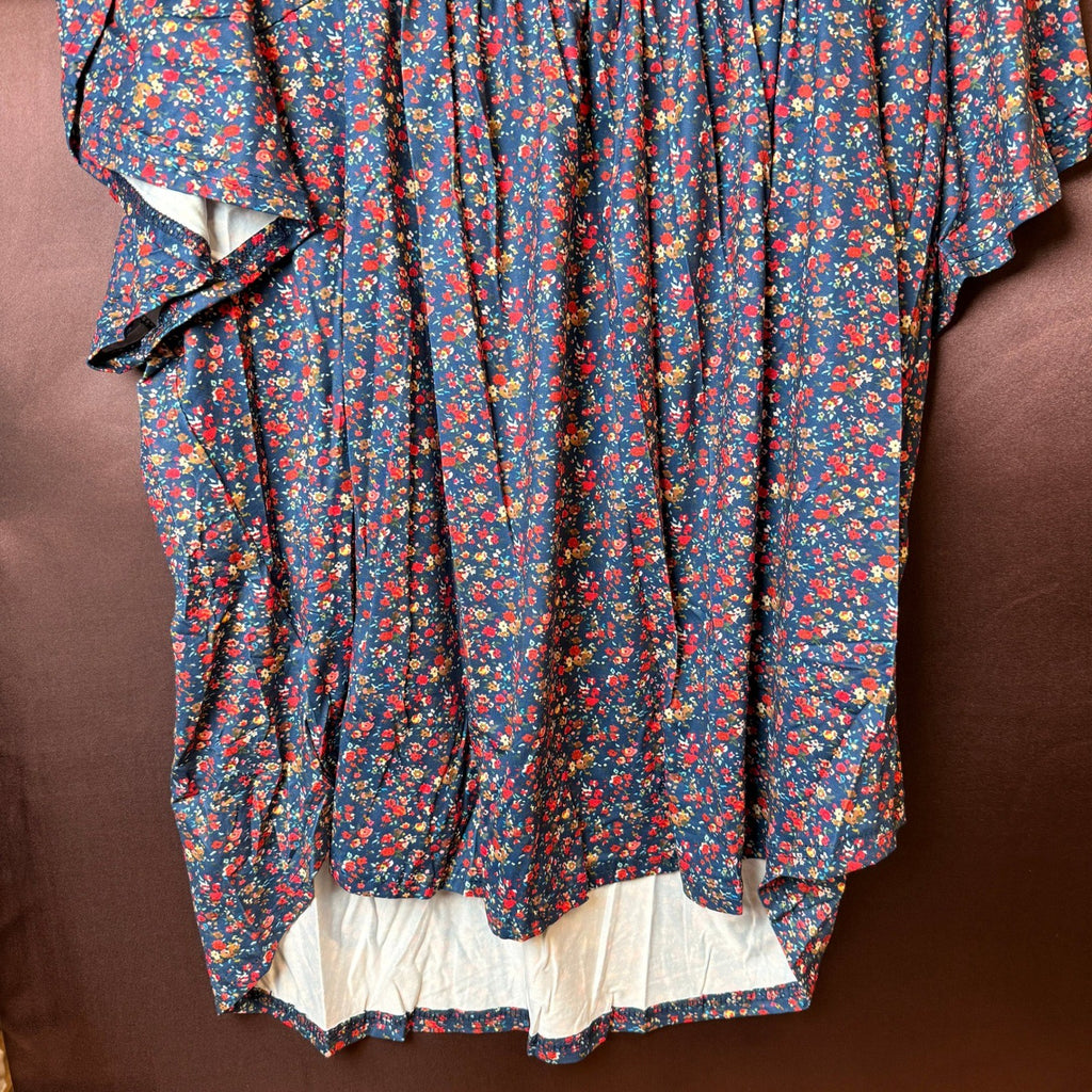 VISLILY Women's 4XL Petal Short Sleeve T-Shirt Square Neck Top Blouse Flowy Pl