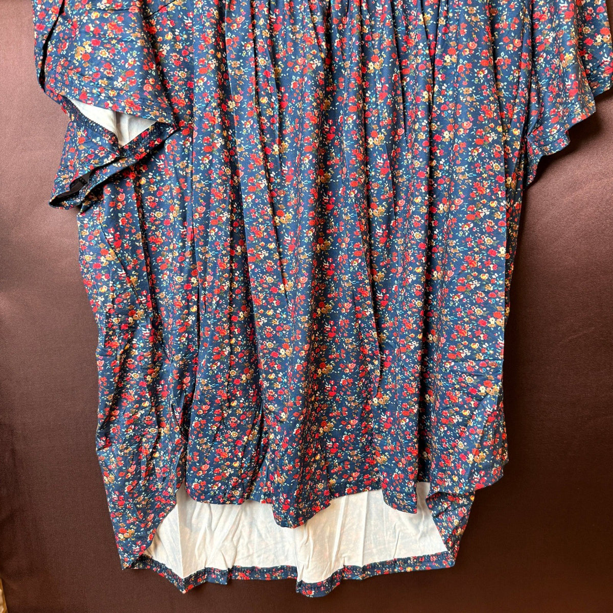 VISLILY Women's 4XL Petal Short Sleeve T-Shirt Square Neck Top Blouse Flowy Pl