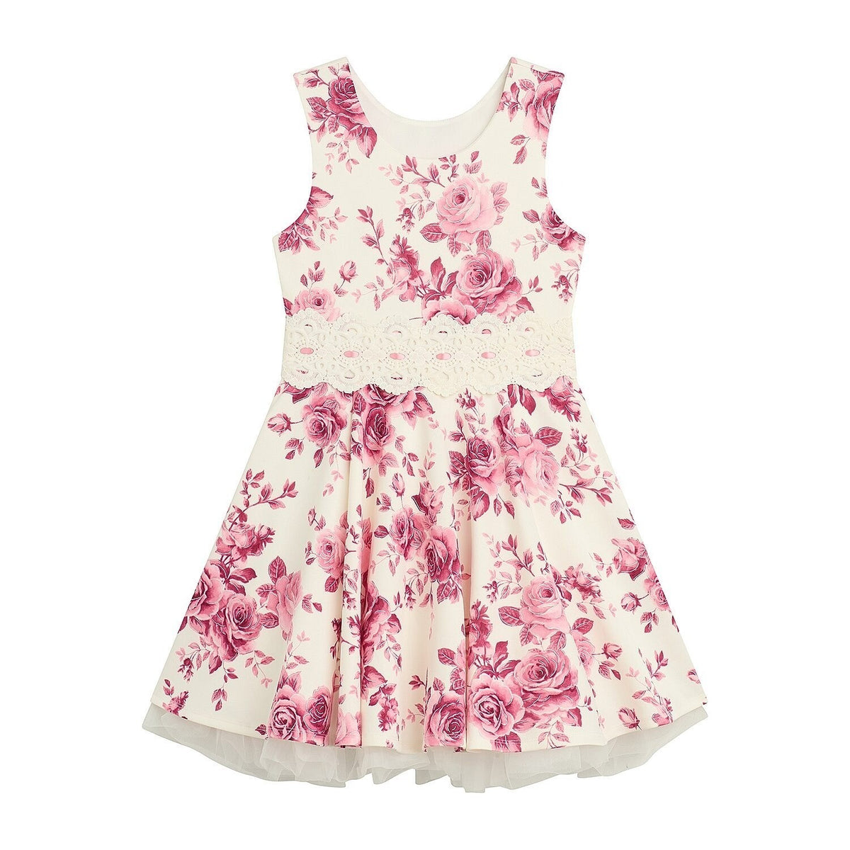 MSRP $74 Byer California Big Kid Girls 16 Pink Floral 2 Piece Dress Set