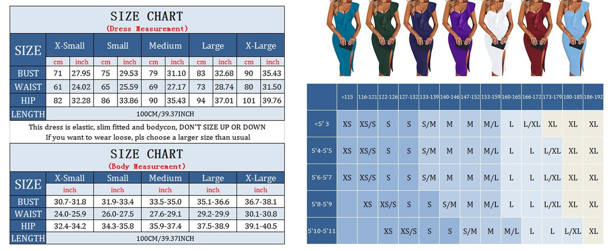 Uonbox Women's S, L White One Shoulder Sleeveless Side Split Bandage Dress