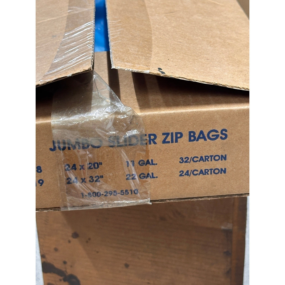 Pack of 32 Uline S-14518 Jumbo Slider Zip Bags 24x20" 11 Gal