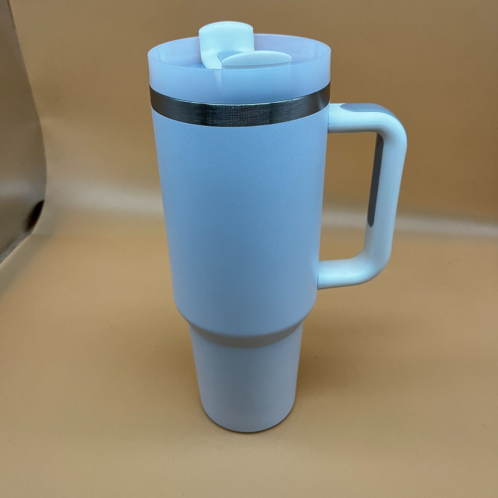 40oz Tumbler with Handle and Straw Stainless Steel Vacuum Insulated Travel Mug W