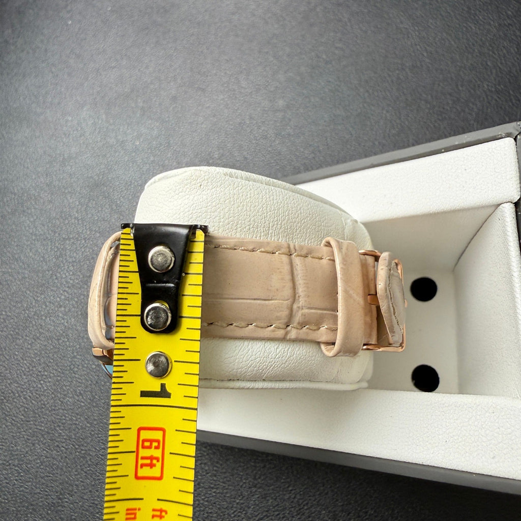 Armitron Womens 75/5834RG Rose Gold Tone Crystal Leather Strap Watch New Batter