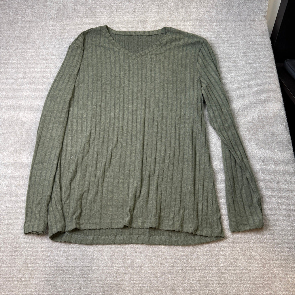 MSRP $56 JoyMotion 3 Pack Men's L Ribbed V Neck Long Sleeve Thermal Shirts Sli