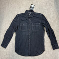 MSRP $50 U.S Forces Man's S Black Long Sleeve Button Up Shirt Contrast Stitching
