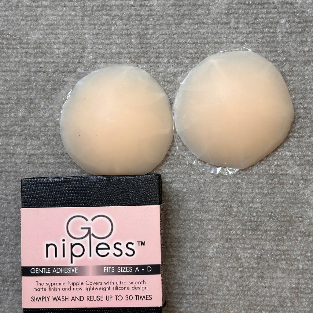 Go Nipless Nipple Covers For Women A-D Nude Sticky Bra Alternative, Reusable Si