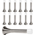 Pack of 12 KISEER Satin Nickel Spring Door Stops 3 1/4 Inch Flexible Heavy Duty