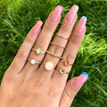 8 pcs Colourful Rings, Crystal Rings, Dainty Ring, Gemstone Rings For Women