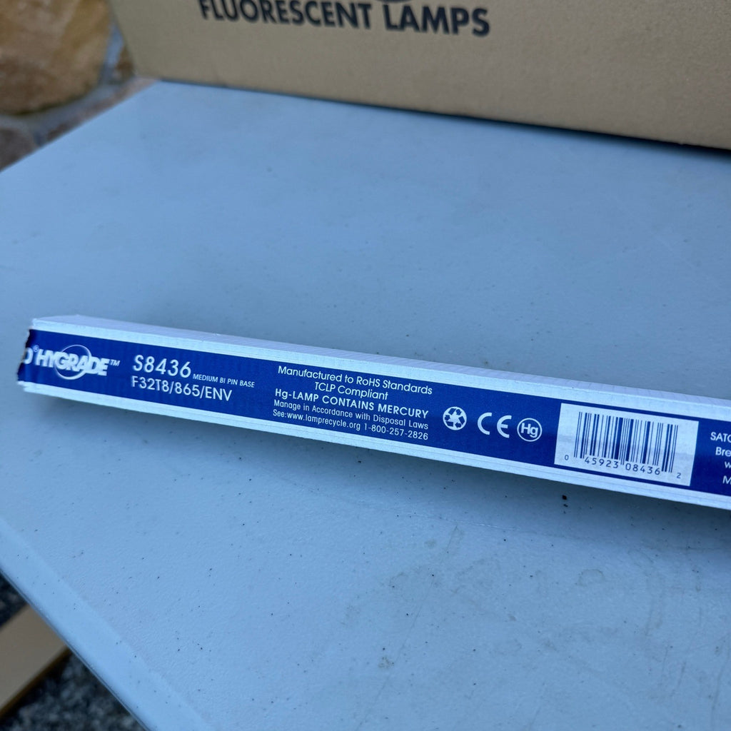 Pack of 15 Satco Hygrade S8436 F32T8/865/ENV 48" 32W Fluorescent Tube Lamp