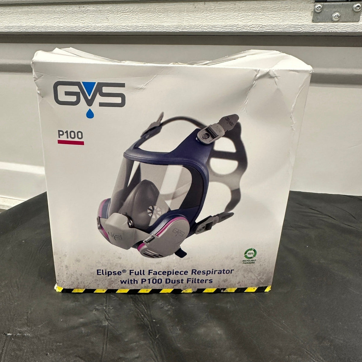 GVS FFM1243 Elipse Full Facepiece Respirator with P100 Replaceable Filters, On
