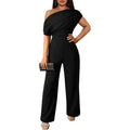 MSRP $52 YMDUCH Women's M Casual Sleeveless Off Shoulder Wide Leg Long Pant