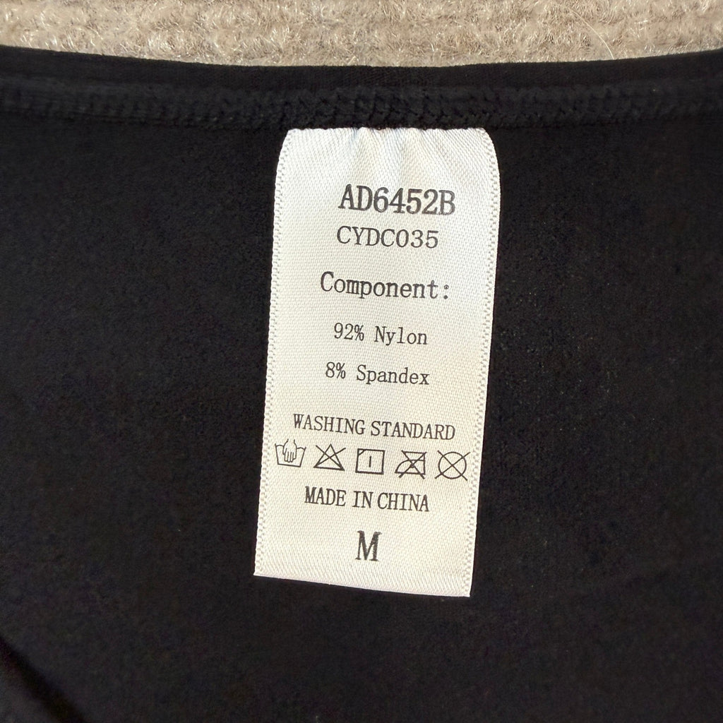 MSRP $26 BRABIC Women's M Black Bodysuit Shapewear Tummy Control Seamless Body