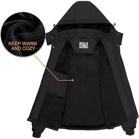 MSRP $65 CAMEL CROWN Men's XXL Black Mountain Snow Waterproof Ski Jacket
