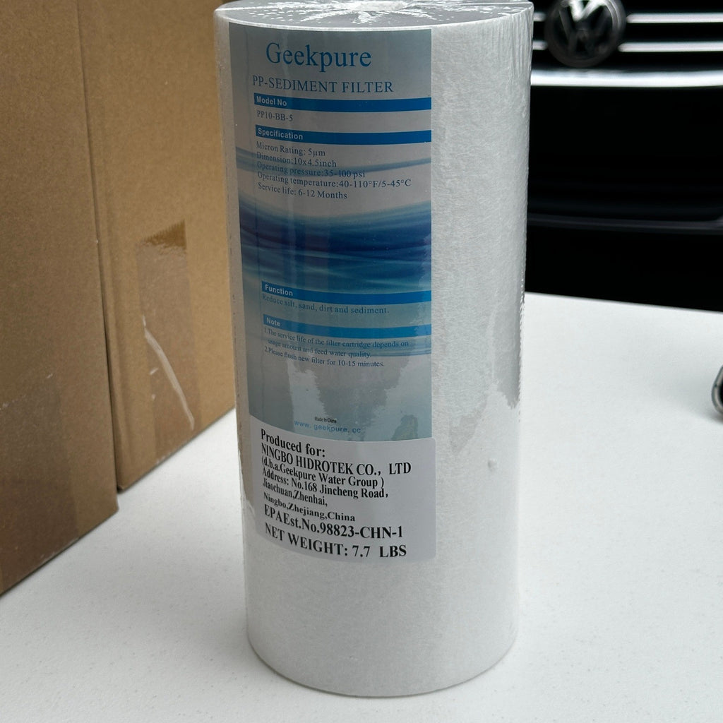 Pack of 4 Geekpure 10" Whole House PP and Carbon Filters-4.5 x 10 Inch-5 Micron