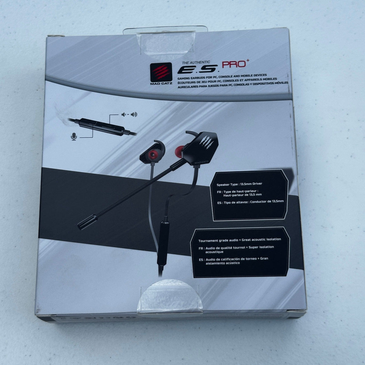 Mad Catz E.S. PRO+ Gaming Earbuds Wired with Mic for PC Console Mobile