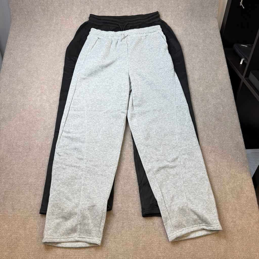 Wenouy 2 Pack Men's M Fleece Lined Jogger Sweatpants with Pockets Elastic Waist