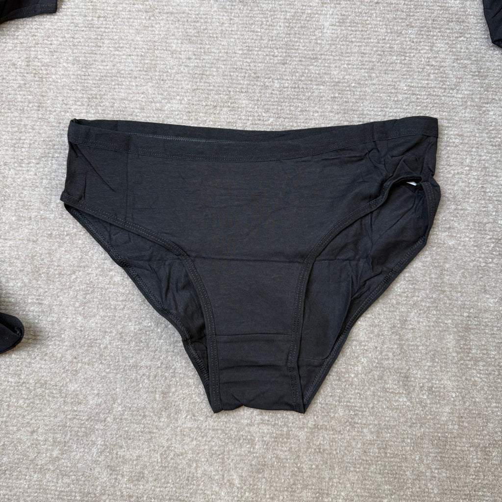 ALL OF SHE 6 Pack Women's S Underwear Cotton Hipster Sexy Cheeky Panties Black