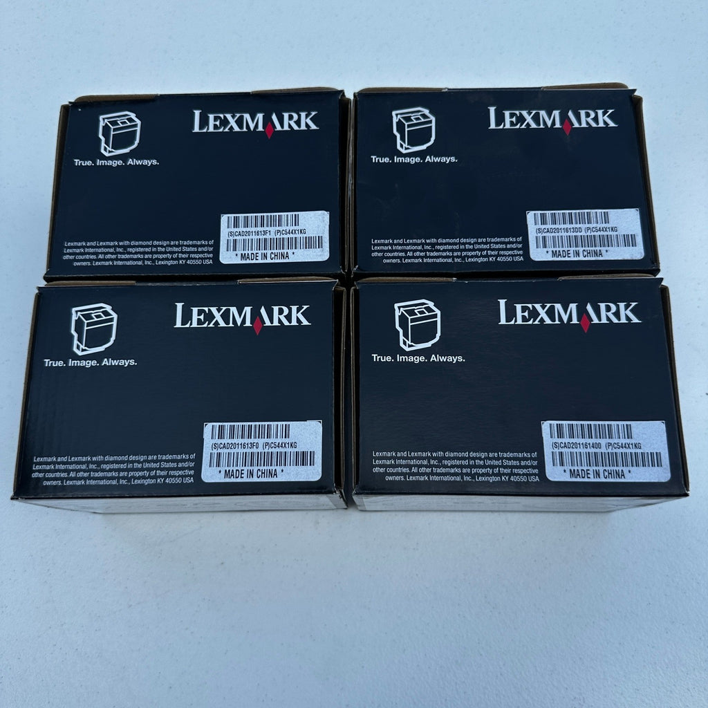 Set of 4 Lexmark C544X1KG Black Extra High Yield Toner Cartridge C544 C546 X544