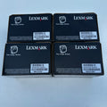 Set of 4 Lexmark C544X1KG Black Extra High Yield Toner Cartridge C544 C546 X544